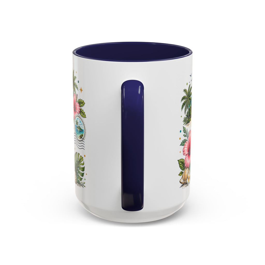 Fiji Coffee Mug | Travel Destination Souvenir Gift | Accent Color Ceramic 11oz 15oz