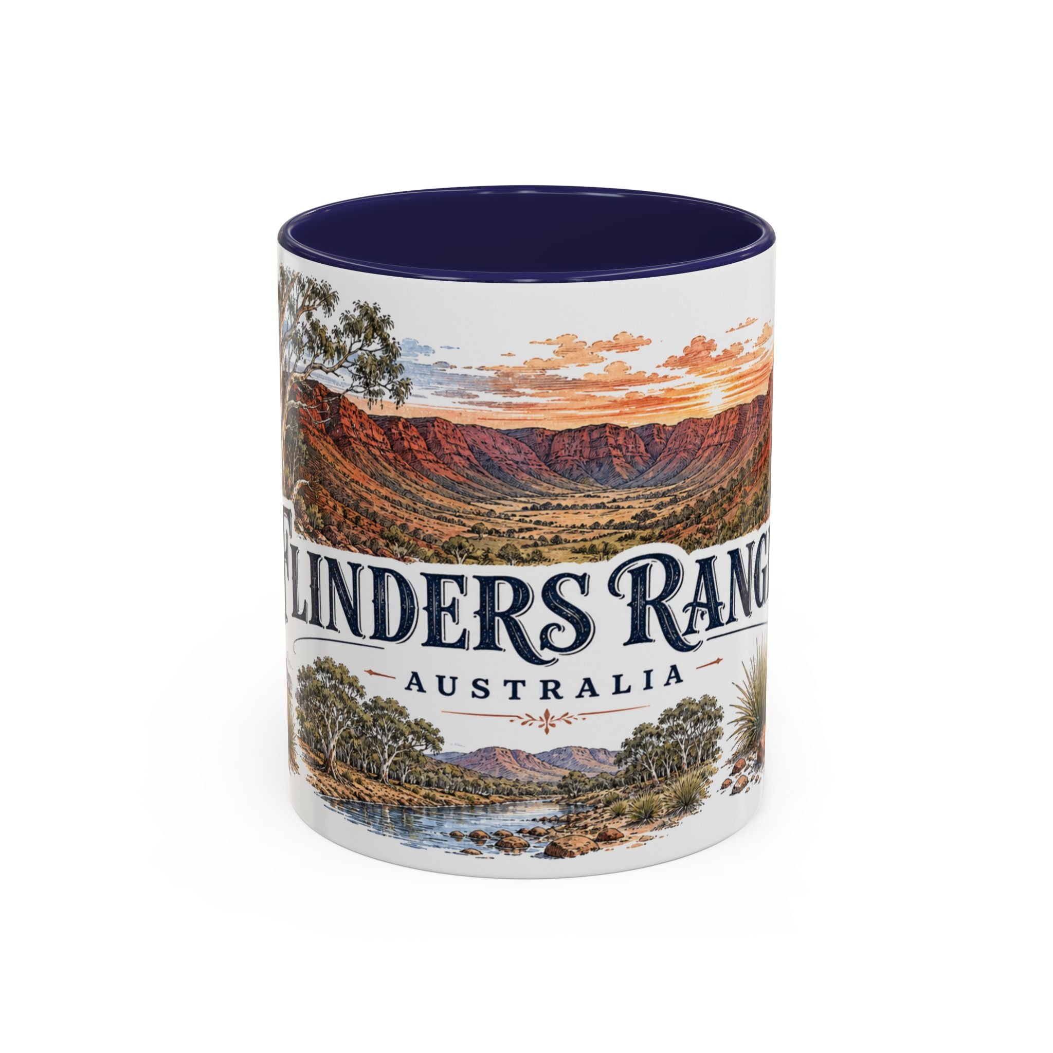 Flinders Ranges Mug, Australia Travel Souvenir, Bucket List Gift, Accent Ceramic Coffee Mug 11oz 15oz