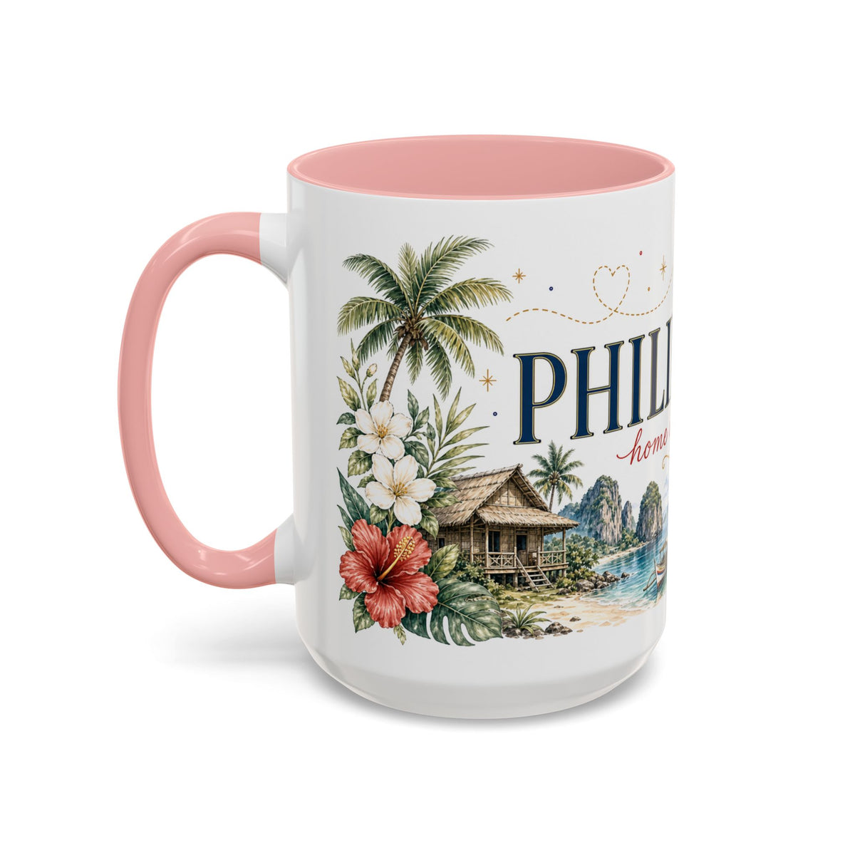 Philippines Home Country Mug | Moving Away Gift | Long Distance Friendship | 11 oz 15 oz Accent Mug