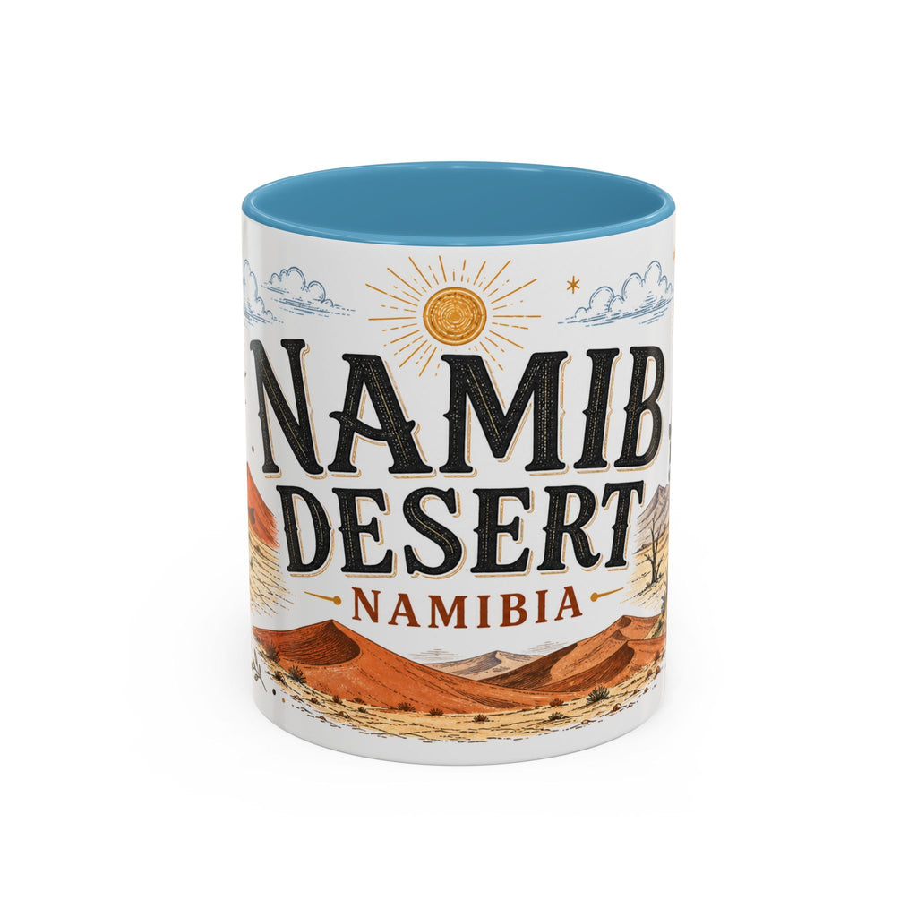 Namib Desert Coffee Mug | Travel Destination Souvenir Gift | Accent Color Ceramic 11oz 15oz