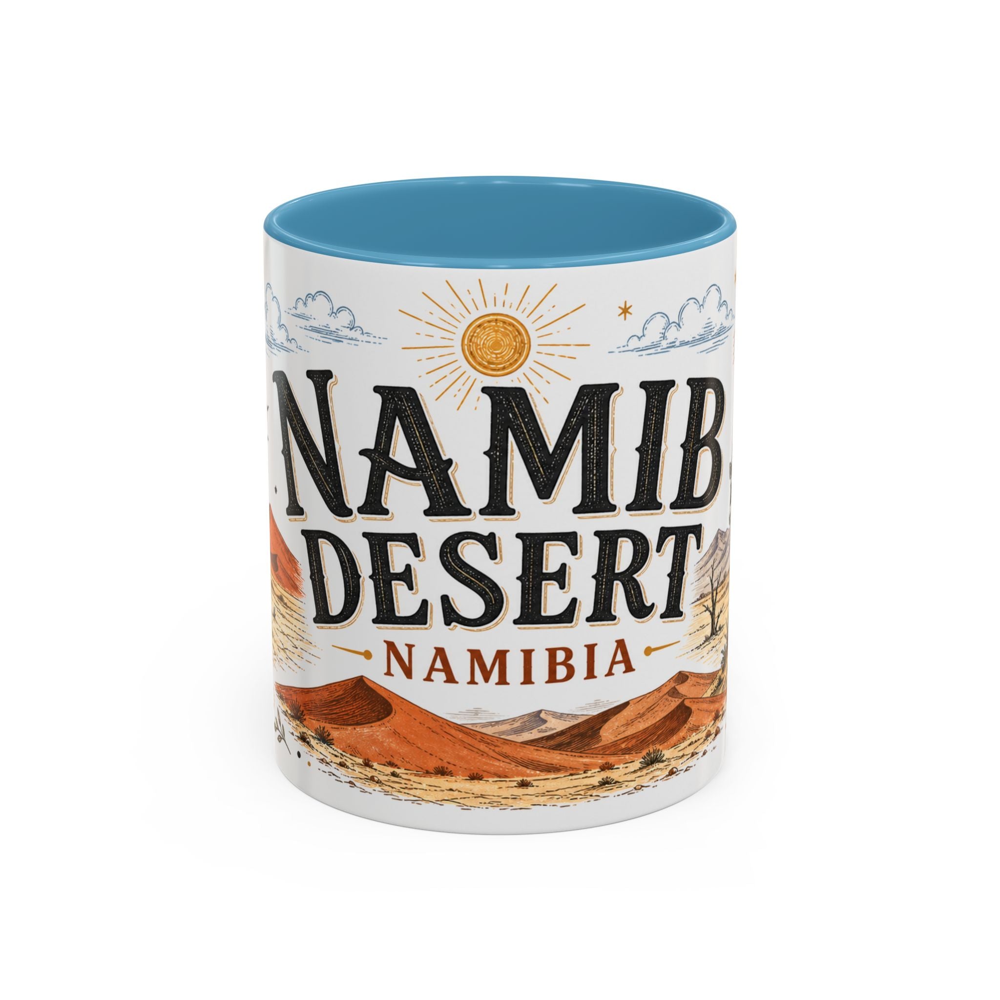 Namib Desert Coffee Mug | Travel Destination Souvenir Gift | Accent Color Ceramic 11oz 15oz