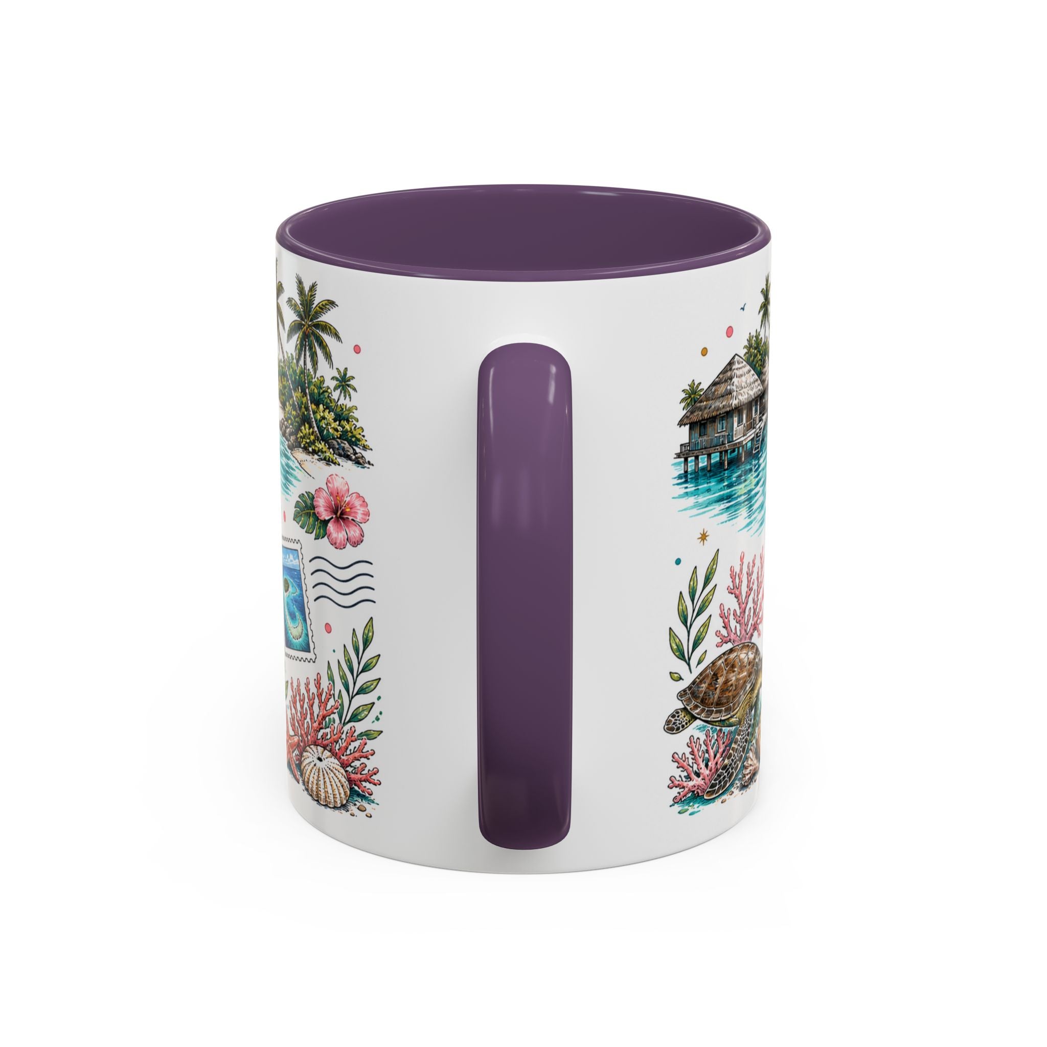 Maldives Coffee Mug | Travel Destination Souvenir Gift | Accent Color Ceramic 11oz 15oz