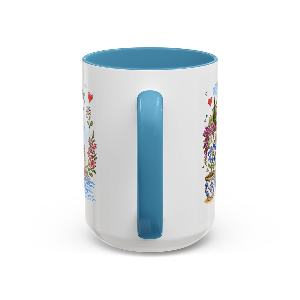 Lisbon Travel Mug | European City Souvenir Accent Coffee Mug | 11oz 15oz Ceramic Cup