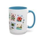Zanzibar City Coffee Mug | Postage Stamp Collage Mug | Travel Souvenir Accent Cup 11oz 15oz