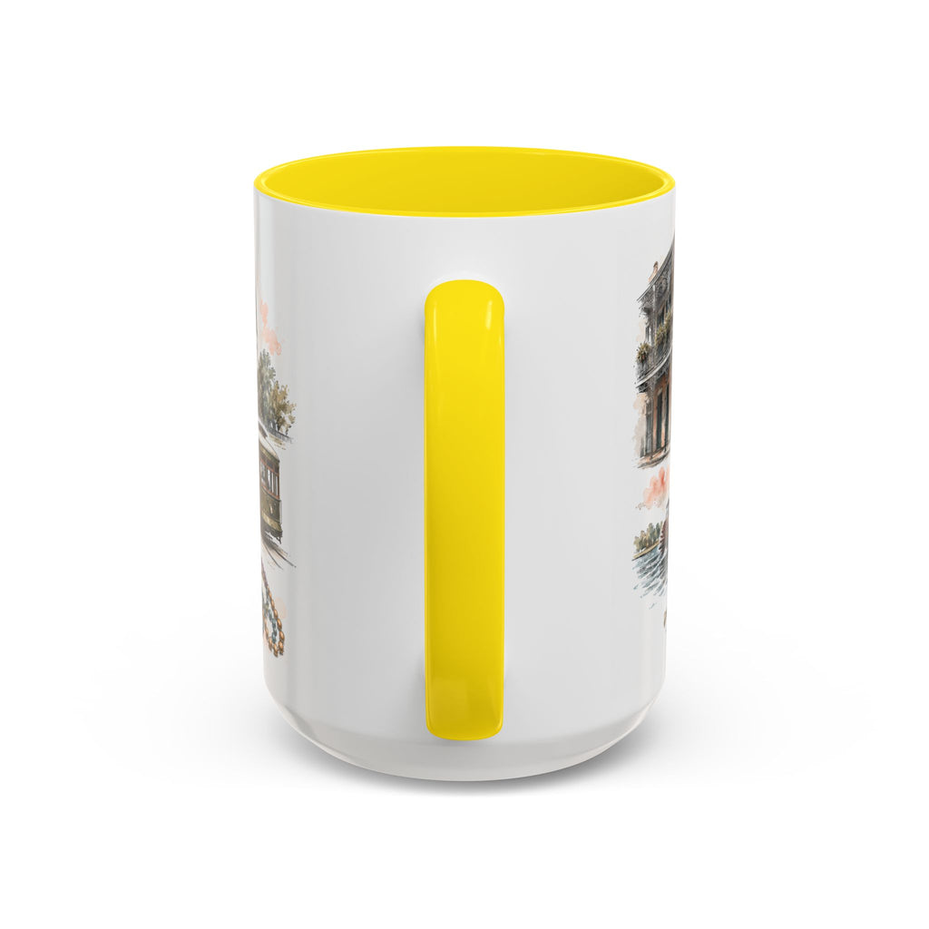 New Orleans Coffee Mug | United States Travel Souvenir | Vintage Illustrated City Gift | 11 oz 15 oz Accent Mug