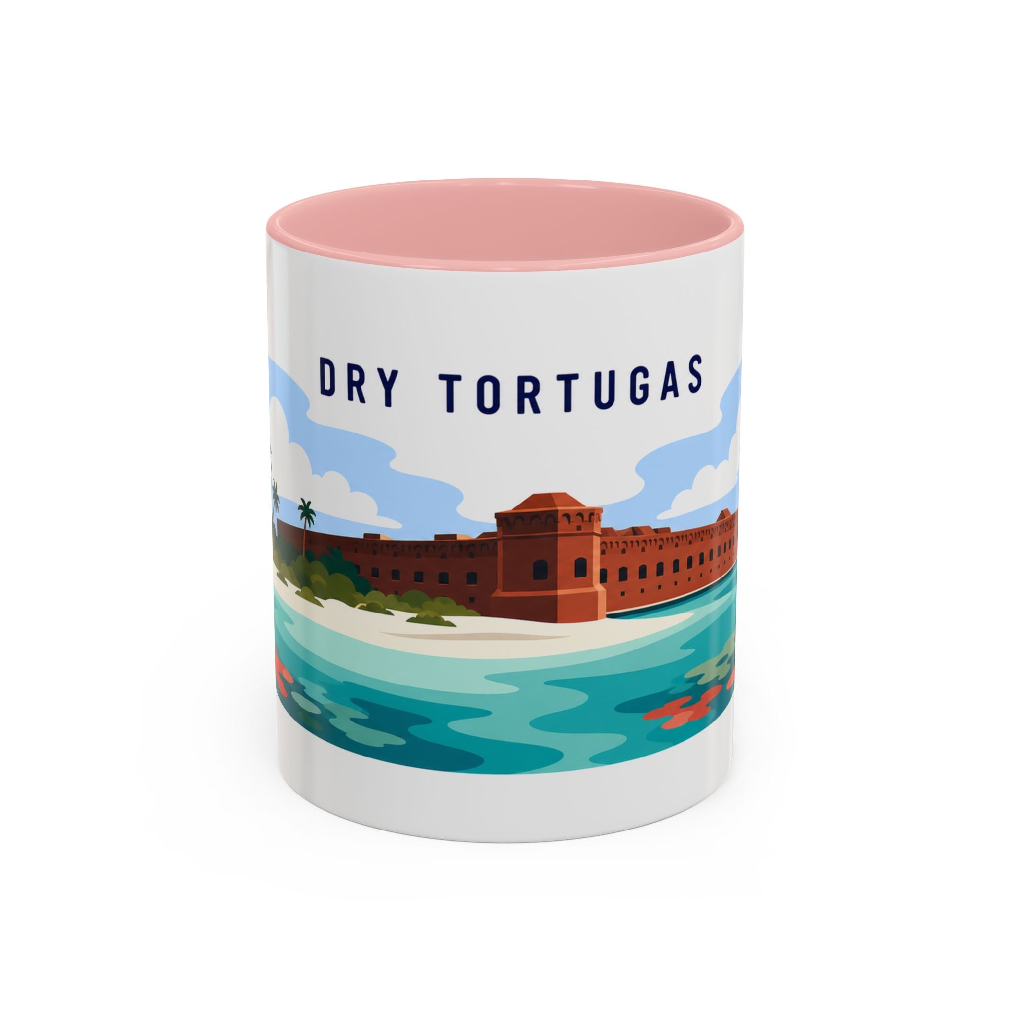 Dry Tortugas National Park Coffee Mug | Solid Color Block Park Souvenir | 11oz 15oz Accent Mug