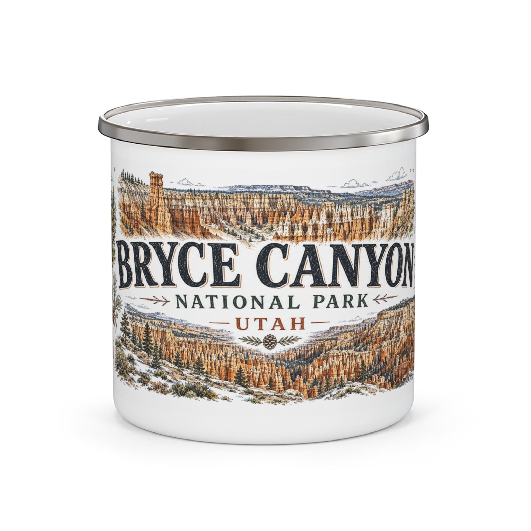 Bryce Canyon National Park Vintage Enamel Camping Mug | 12oz National Park Hiking Gift