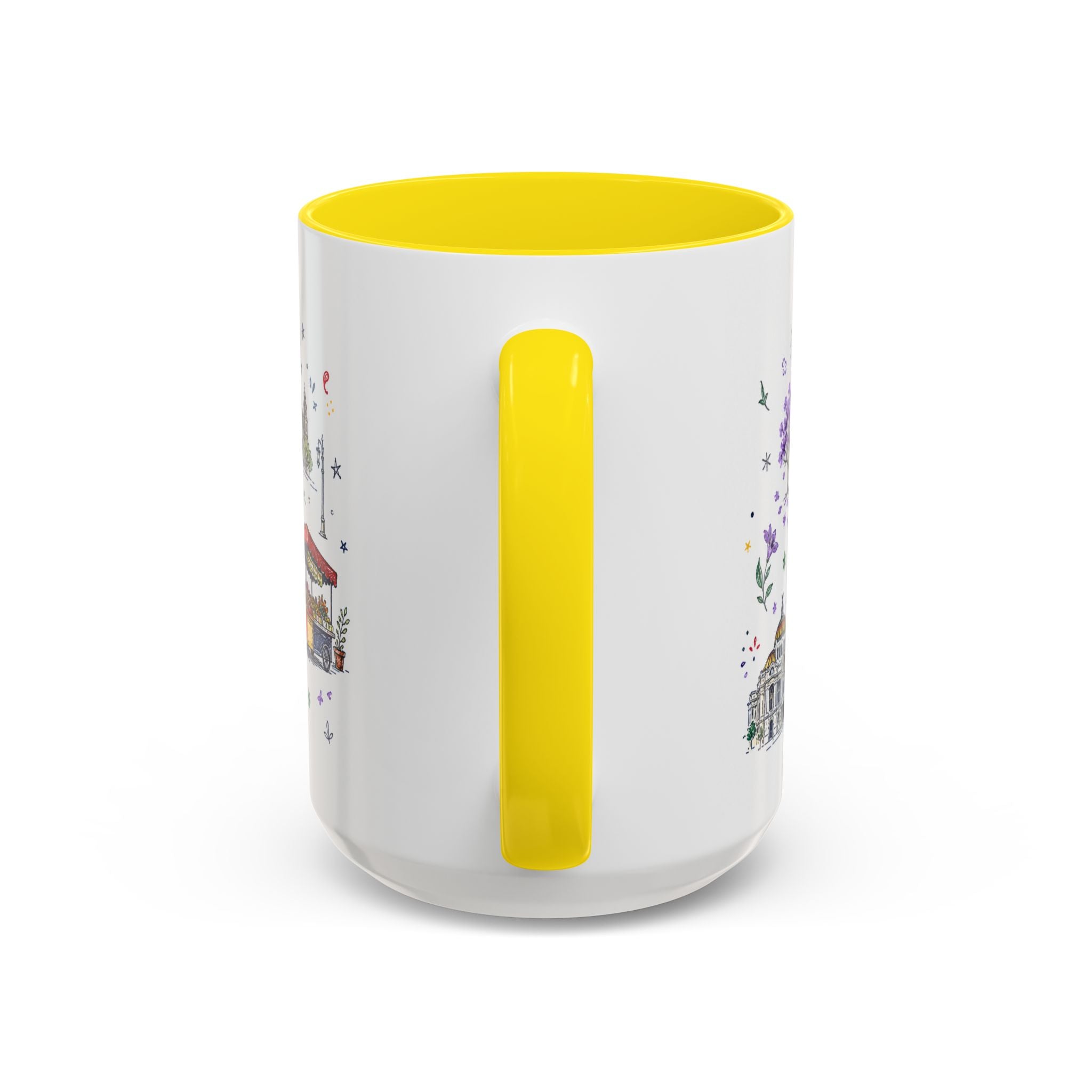 Mexico City Coffee Mug | Mexico Souvenir Travel Gift | Accent Color Ceramic 11oz 15oz