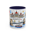 Budapest Travel Mug | European City Souvenir Accent Coffee Mug | 11oz 15oz Ceramic Cup