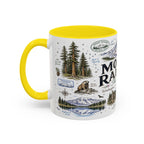 Mount Rainier Coffee Mug | National Park Hiking Washington Gift | Accent Color Ceramic 11oz 15oz