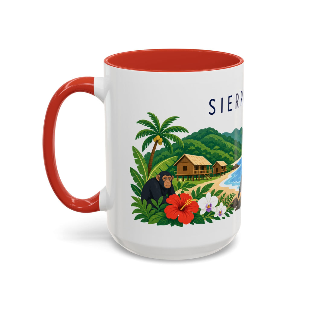 Sierra Leone Coffee Mug | Travel Souvenir Accent Mug | Country Gift Ceramic Cup 11oz 15oz