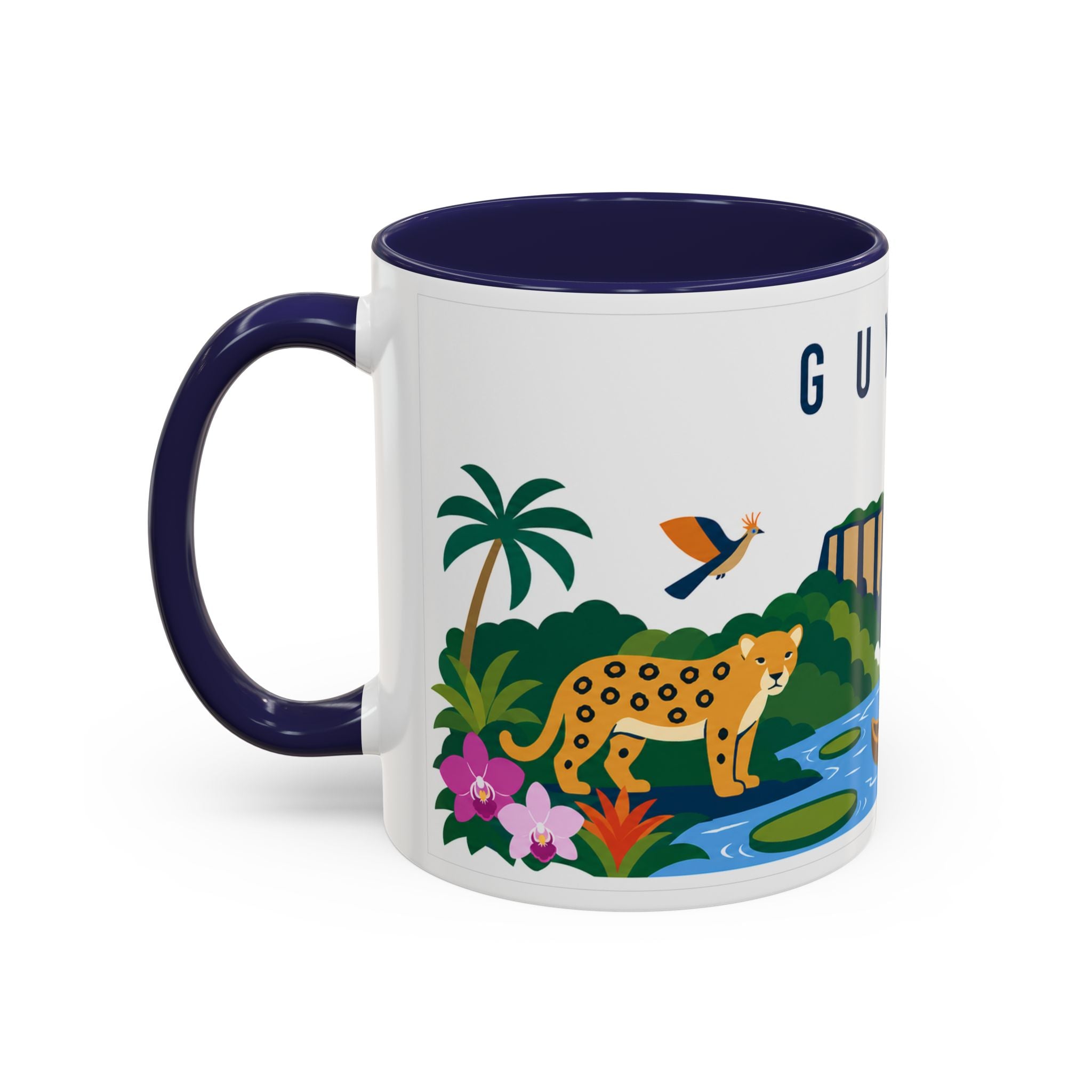 Guyana Coffee Mug | Travel Souvenir Accent Mug | Country Gift Ceramic Cup 11oz 15oz