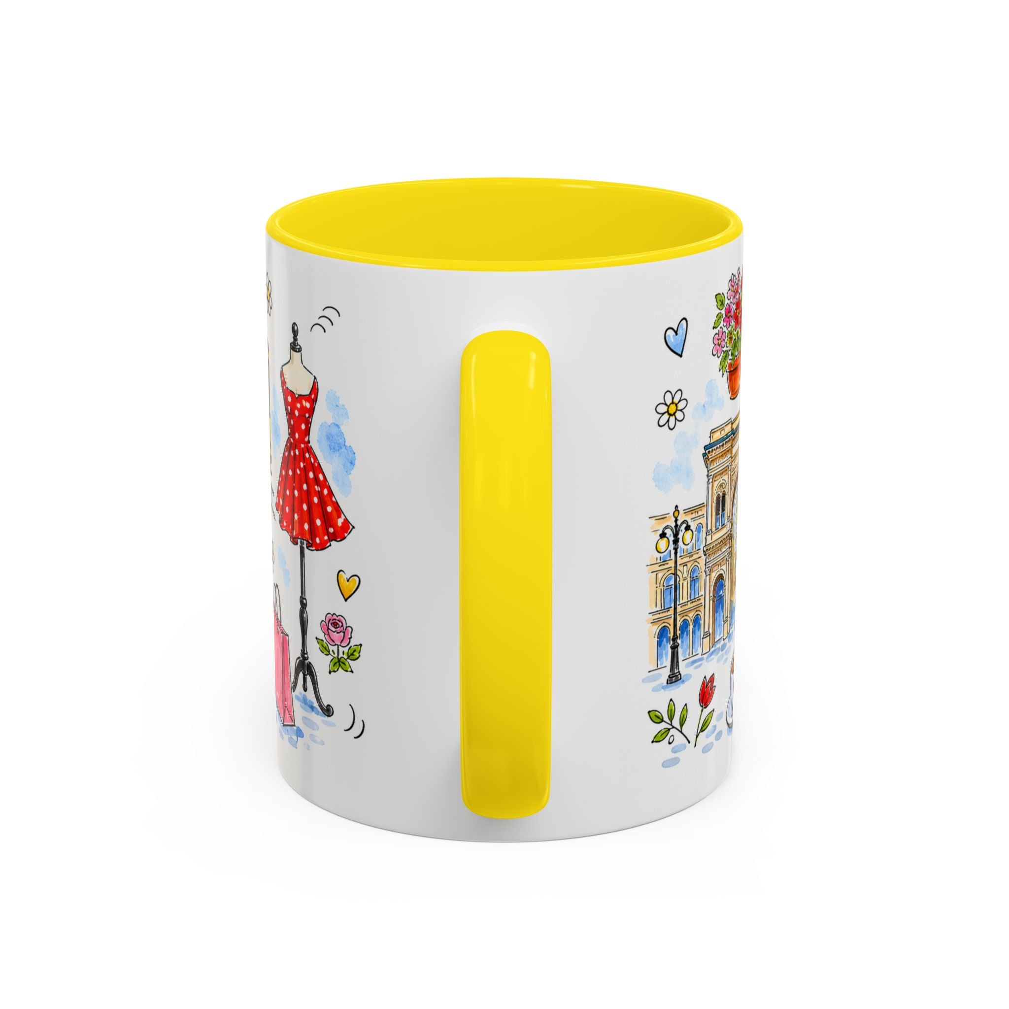Milan Travel Mug | European City Souvenir Accent Coffee Mug | 11oz 15oz Ceramic Cup