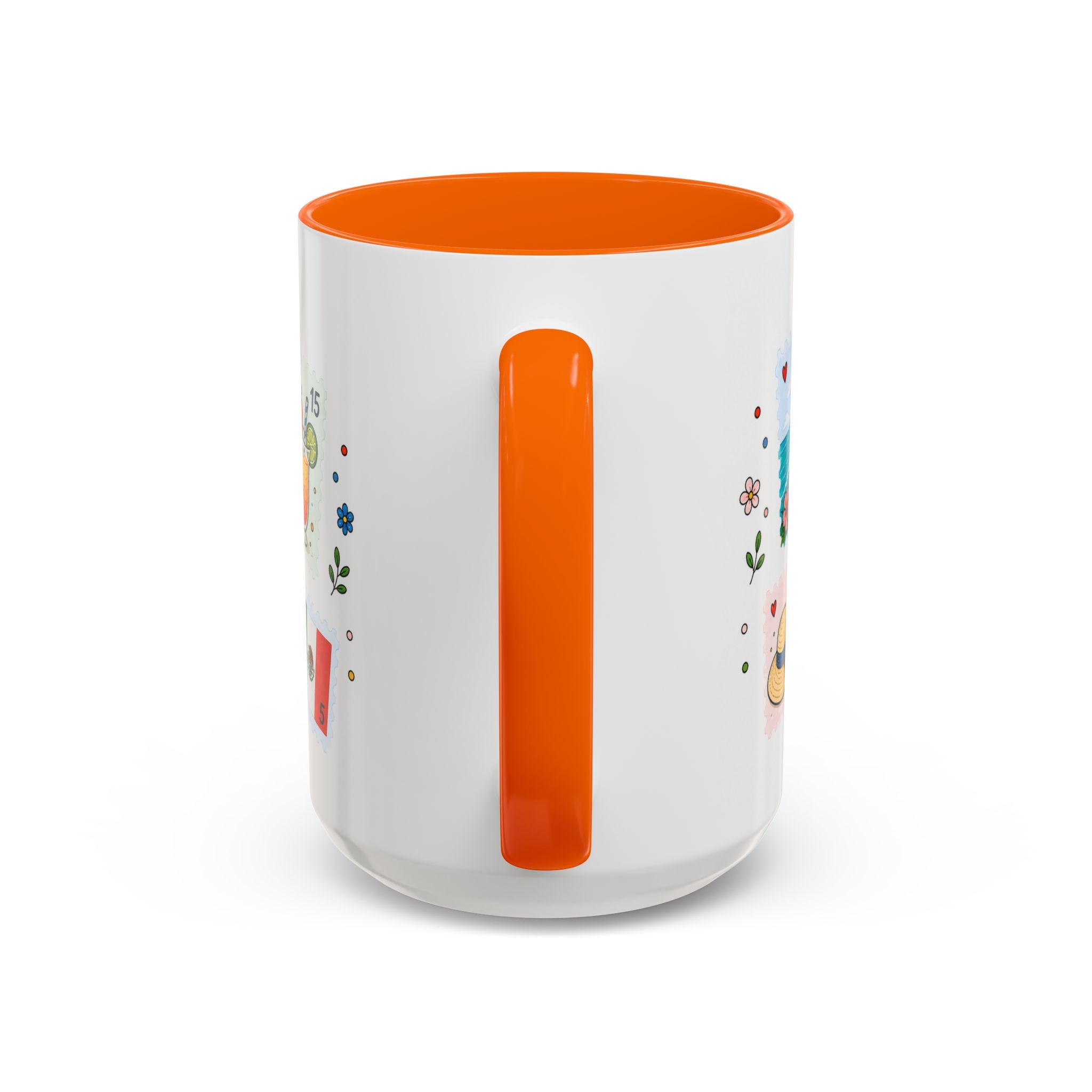 Cancun Coffee Mug | Postage Stamp Collage Mug | Travel Souvenir Accent Cup 11oz 15oz