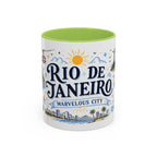 Rio de Janeiro Coffee Mug | Brazil Souvenir Travel Gift | Accent Color Ceramic 11oz 15oz