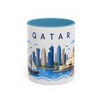 Qatar Coffee Mug | Travel Souvenir Accent Mug | Place Gift Ceramic Cup 11oz 15oz