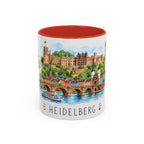 Heidelberg Illustrated Travel Mug | City Souvenir Accent Coffee Mug | 11oz 15oz Ceramic Cup