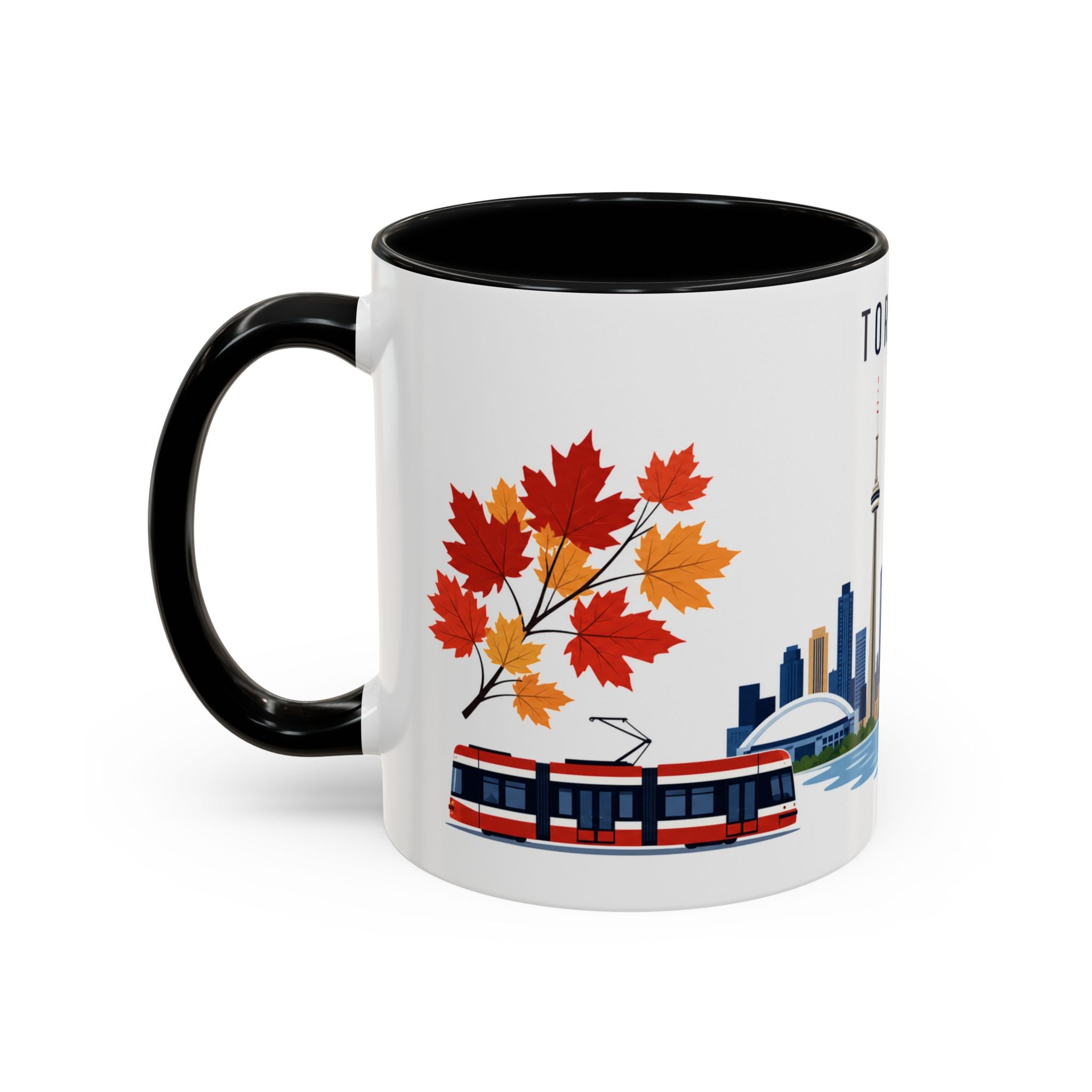 Toronto Coffee Mug | Canada Travel Souvenir | Porcelain Decal City Gift | 11oz 15oz Accent Mug