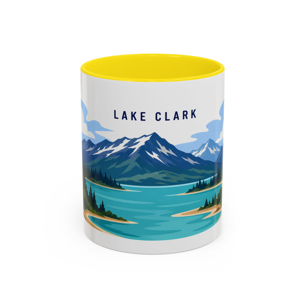 Lake Clark National Park Coffee Mug | Solid Color Block Park Souvenir | 11oz 15oz Accent Mug
