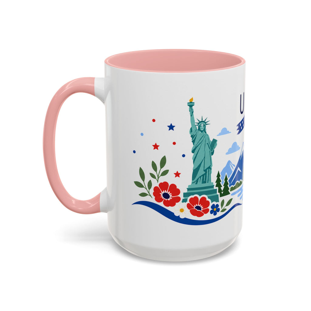 United States Coffee Mug | Travel Souvenir Accent Mug | Country Gift Ceramic Cup 11oz 15oz