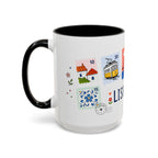 Lisbon Coffee Mug | Postage Stamp Collage Mug | Travel Souvenir Accent Cup 11oz 15oz