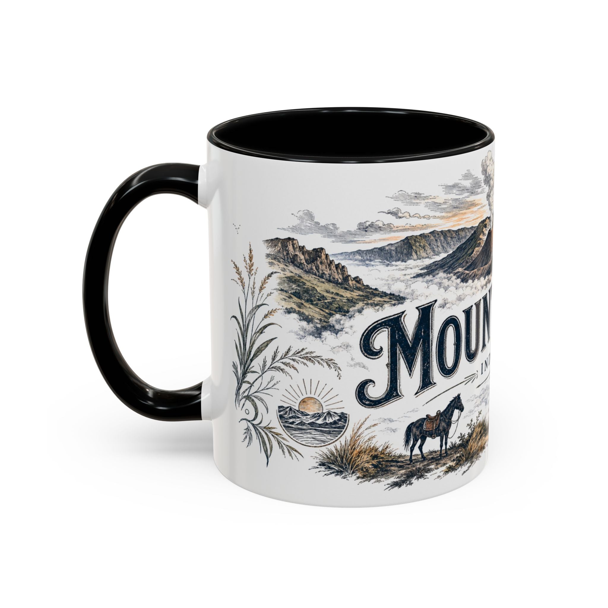 Mount Bromo Mug, Indonesia Travel Souvenir, Bucket List Gift, Accent Ceramic Coffee Mug 11oz 15oz