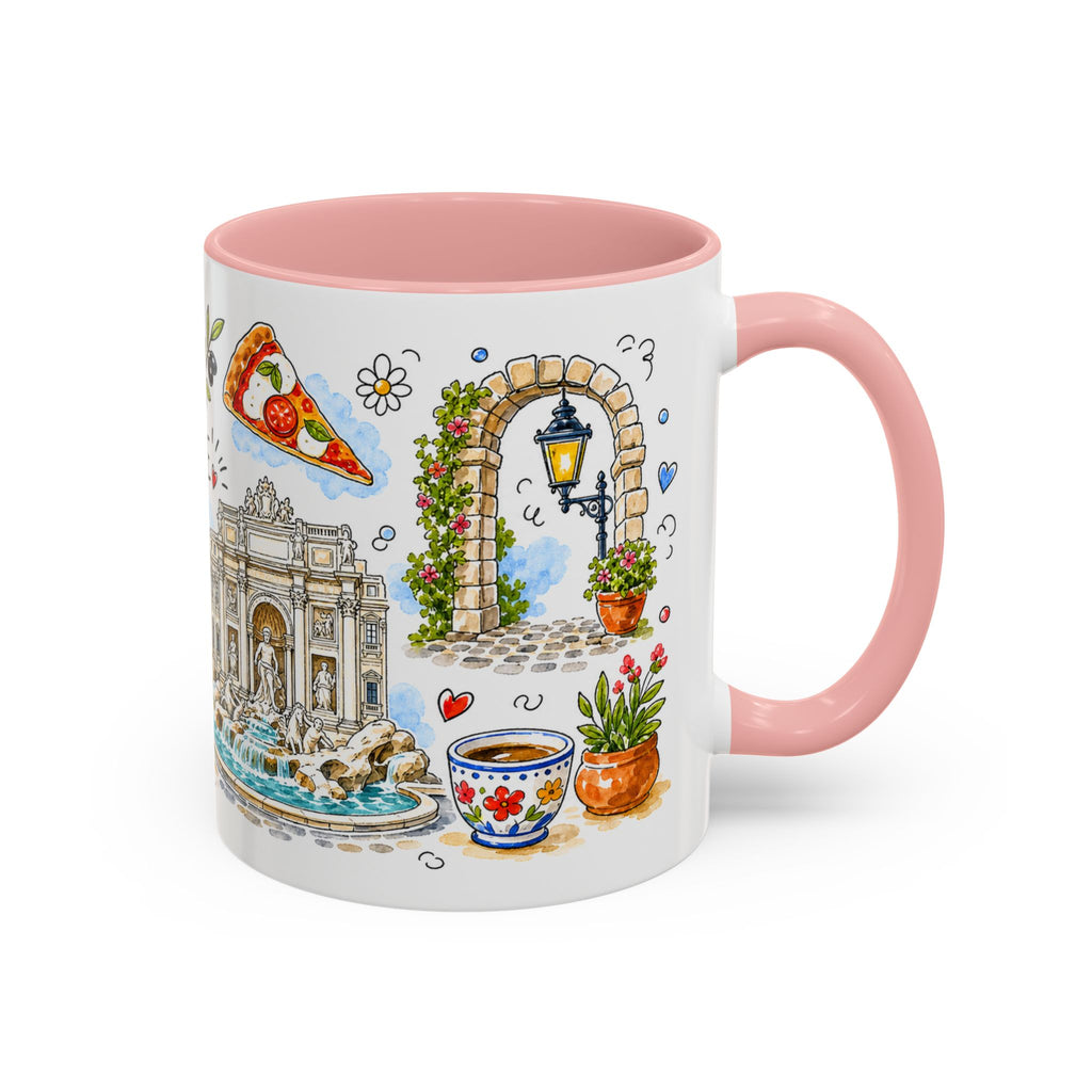 Rome Travel Mug | European City Souvenir Accent Coffee Mug | 11oz 15oz Ceramic Cup
