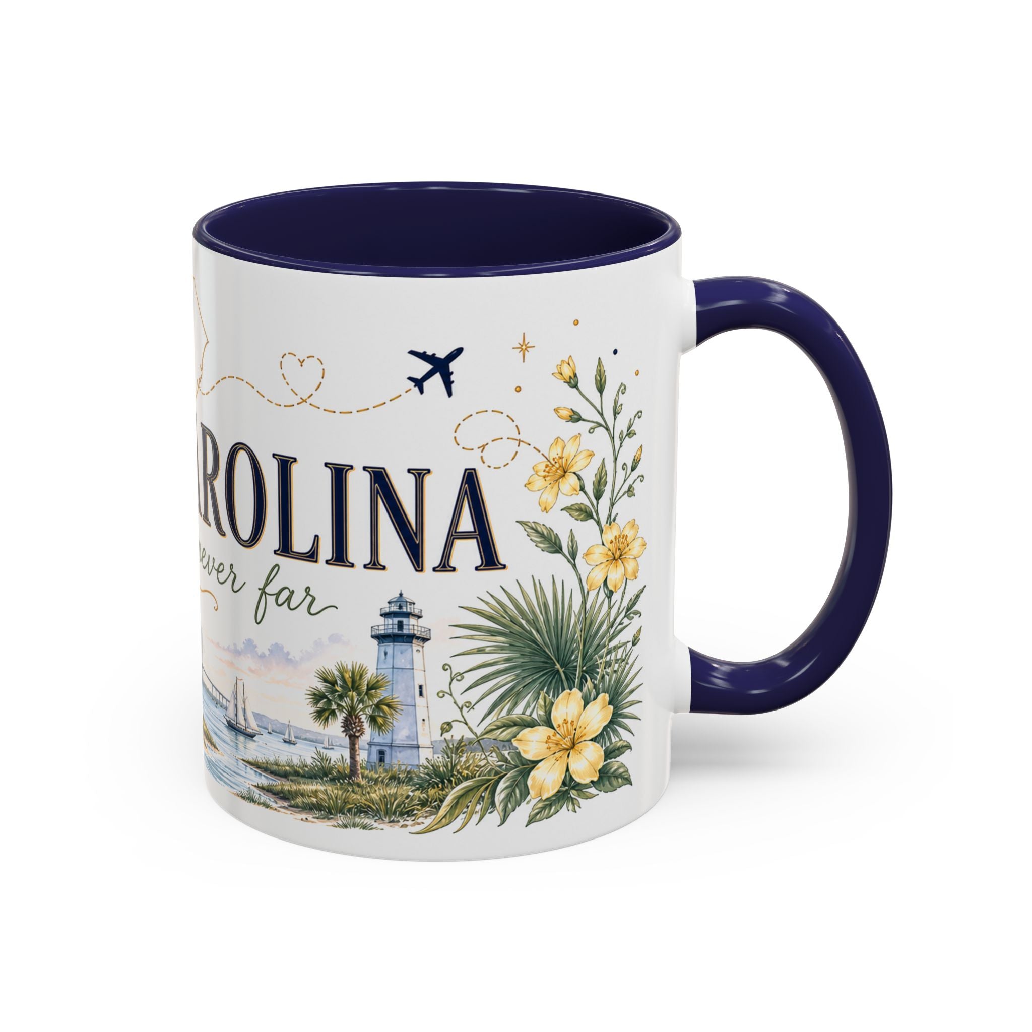 South Carolina State Mug | Botanical Map Accent Cup (11oz 15oz)