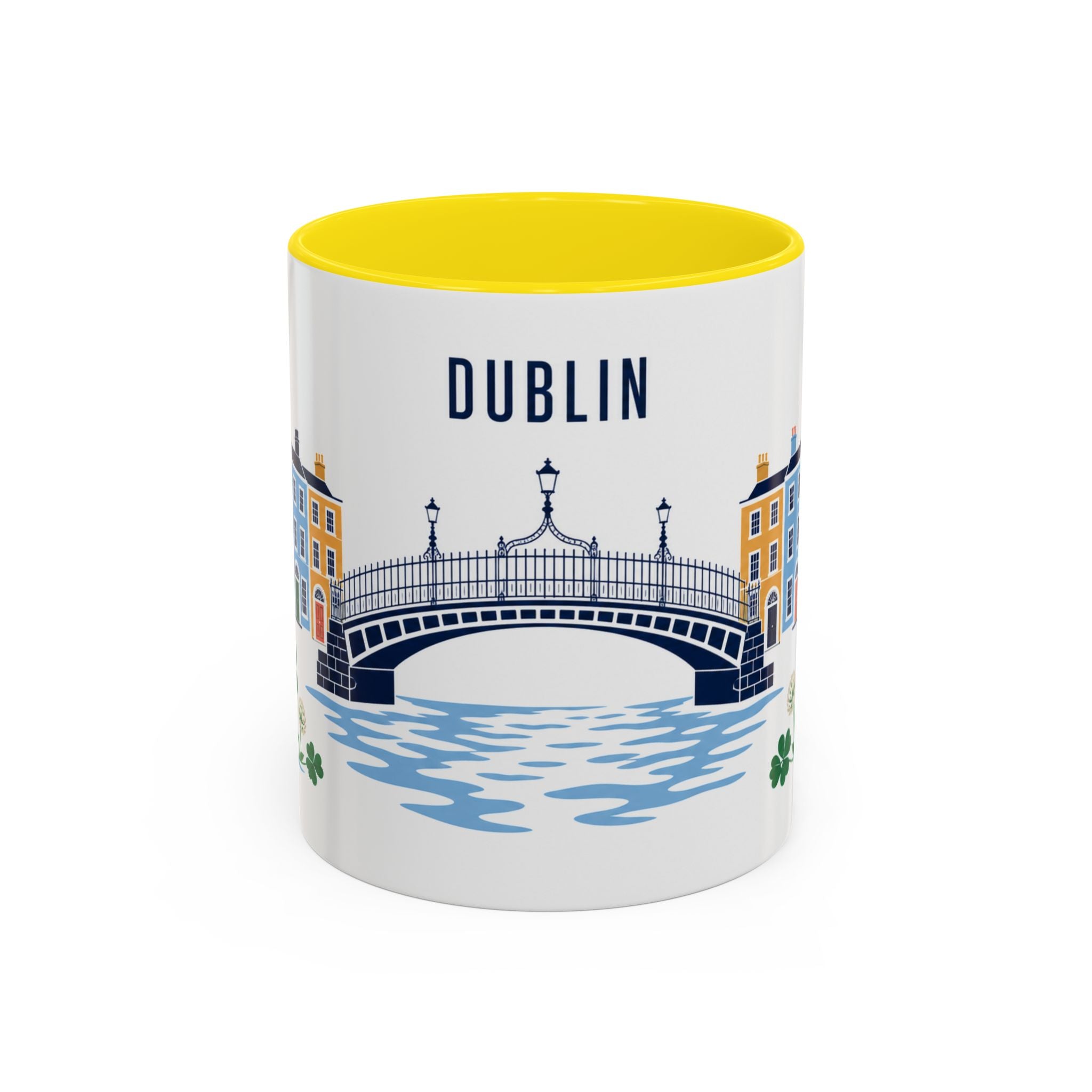 Dublin Coffee Mug | Ireland Travel Souvenir | Porcelain Decal City Gift | 11oz 15oz Accent Mug