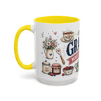 Grandma Makes Life Sweeter Coffee Mug | Gift From Grandkids | Accent Color Ceramic 11oz 15oz