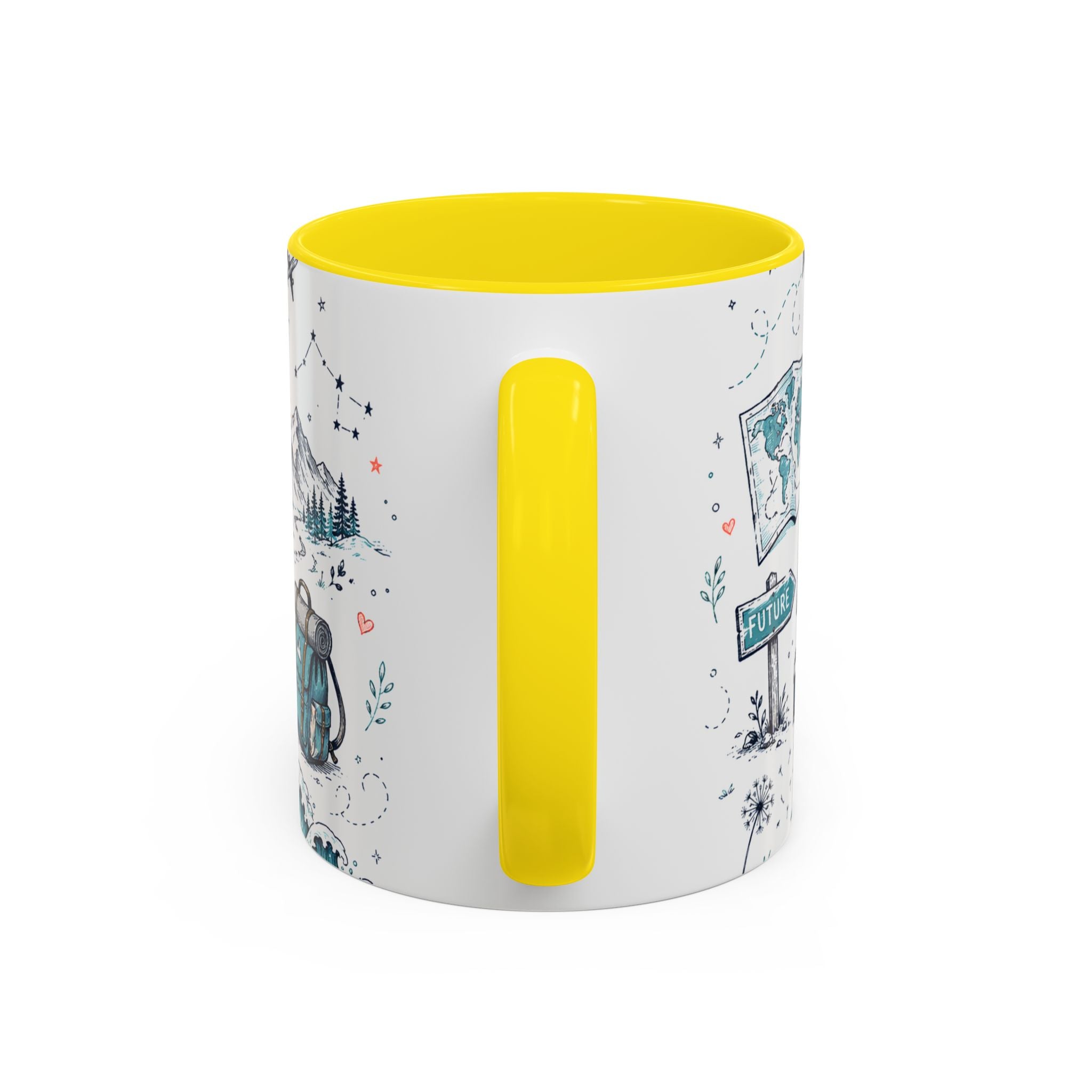 Adventure Awaits Coffee Mug | Class of 2026 Graduation Gift | Accent Color Ceramic 11oz 15oz
