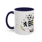 Belgium Soccer Coffee Mug | Soccer Fan Gift | Accent Color Ceramic 11oz 15oz Match Day Cup