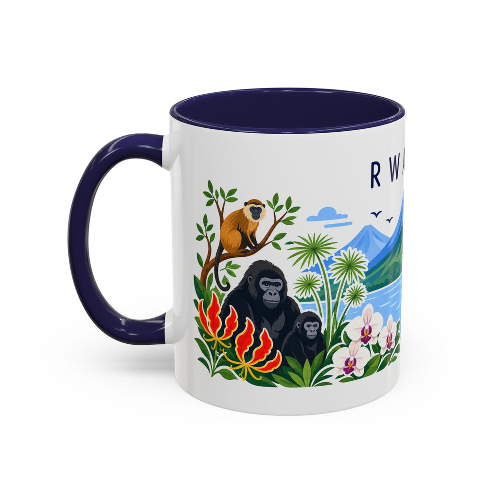 Rwanda Coffee Mug | Travel Souvenir Accent Mug | Country Gift Ceramic Cup 11oz 15oz
