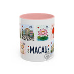 Macau Coffee Mug | Postage Stamp Collage Mug | Travel Souvenir Accent Cup 11oz 15oz