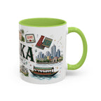 Dhaka Coffee Mug | Bangladesh Souvenir Travel Gift | Accent Color Ceramic 11oz 15oz