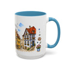 Rothenburg Illustrated Travel Mug | Germany Souvenir Accent Coffee Mug | 11oz 15oz Ceramic Cup