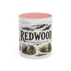 Redwood National Park Coffee Mug | California Coastal Forest Hiking Gift | Accent Color Ceramic 11oz 15oz