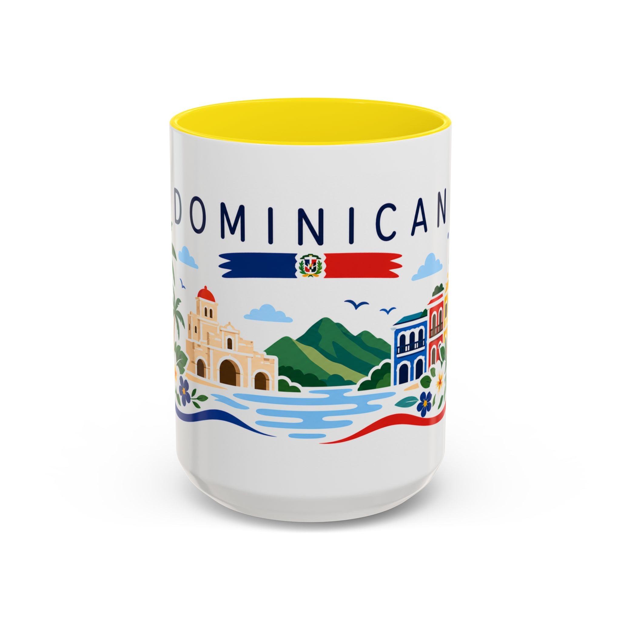 Dominican Republic Coffee Mug | Travel Souvenir Accent Mug | Country Gift Ceramic Cup 11oz 15oz