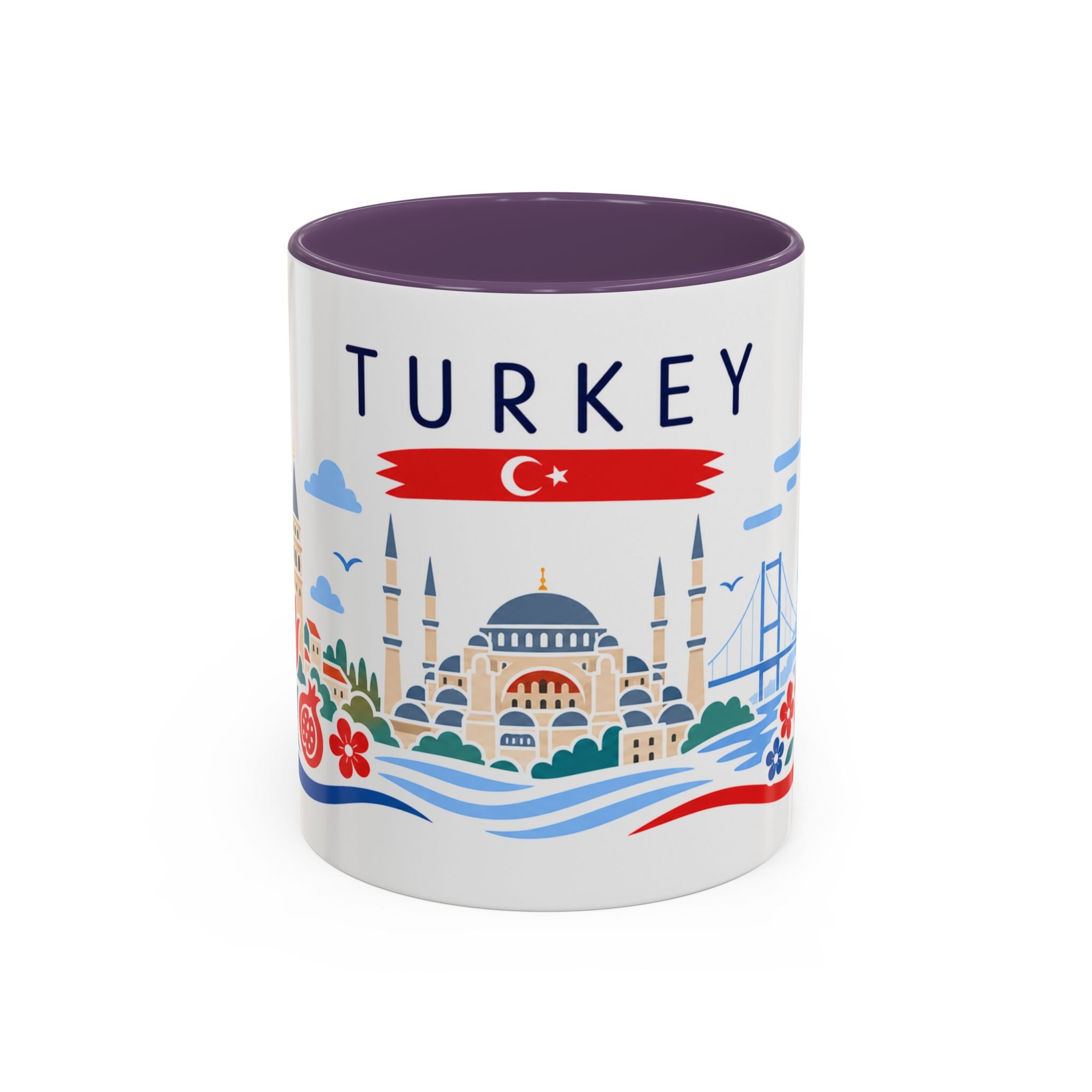 Turkey Coffee Mug | Travel Souvenir Accent Mug | Country Gift Ceramic Cup 11oz 15oz