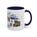Karachi Coffee Mug | Pakistan Souvenir Travel Gift | Accent Color Ceramic 11oz 15oz