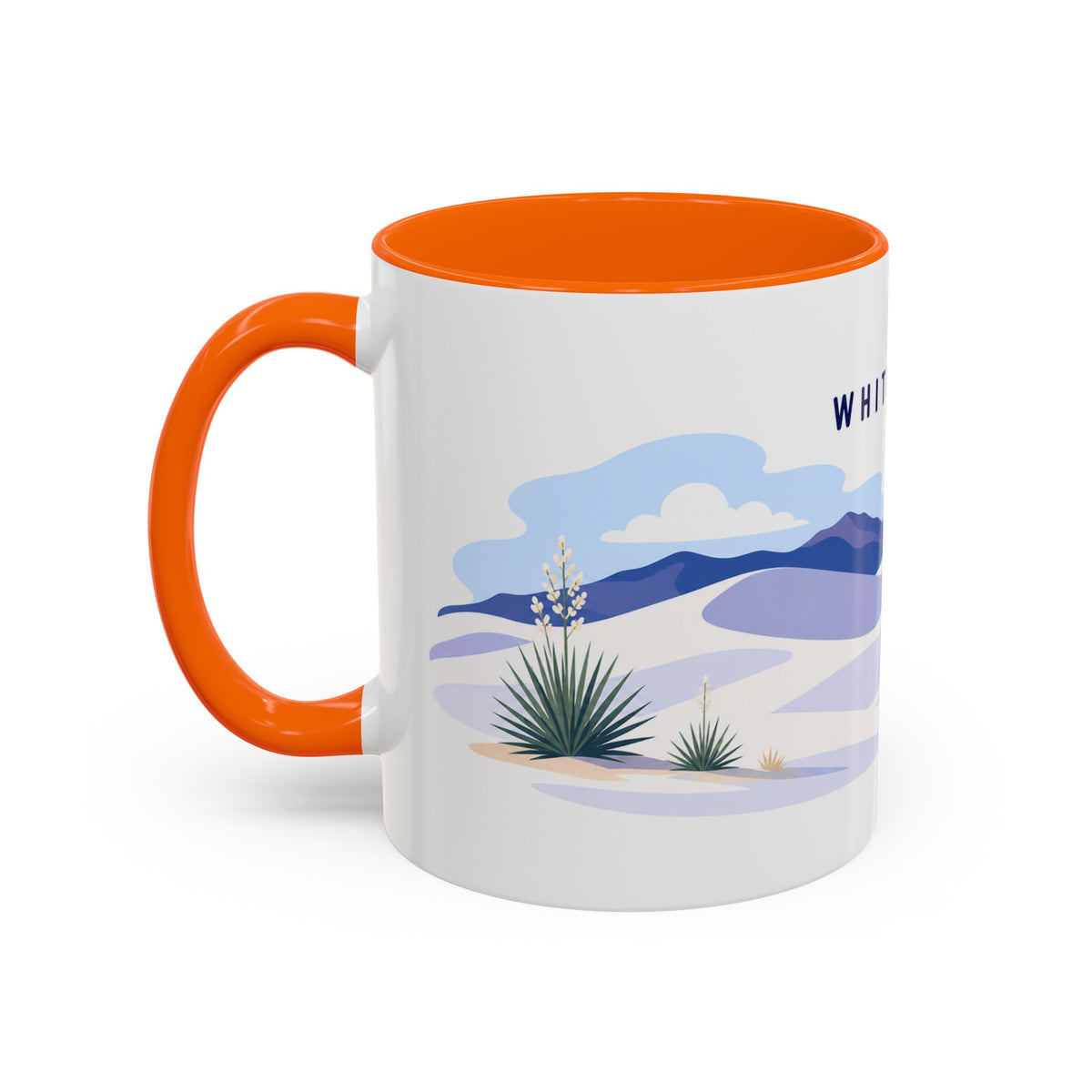 White Sands National Park Coffee Mug | Solid Color Block Park Souvenir | 11oz 15oz Accent Mug