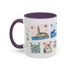 Casablanca Coffee Mug | Postage Stamp Collage Mug | Travel Souvenir Accent Cup 11oz 15oz