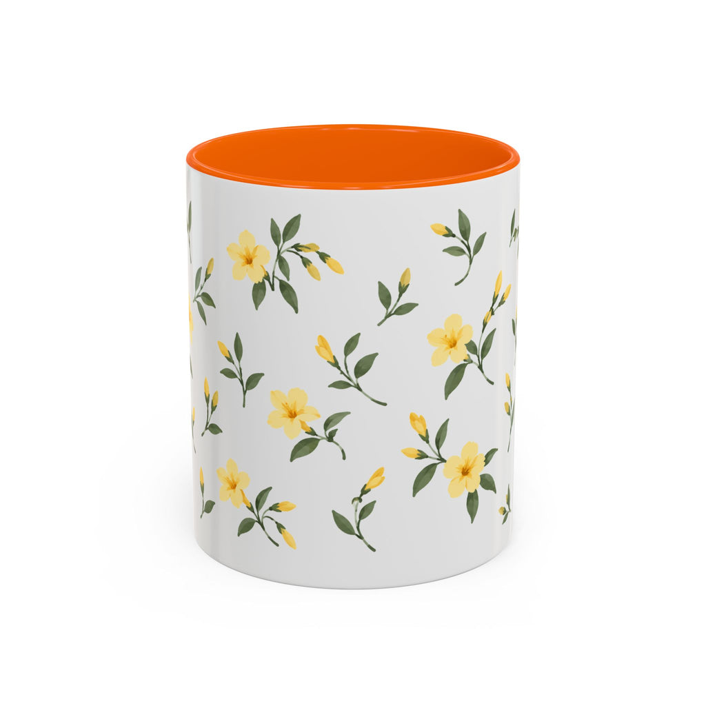 South Carolina Yellow Jessamine Mug, State Flower Floral Coffee Cup, 11oz Botanical Gift