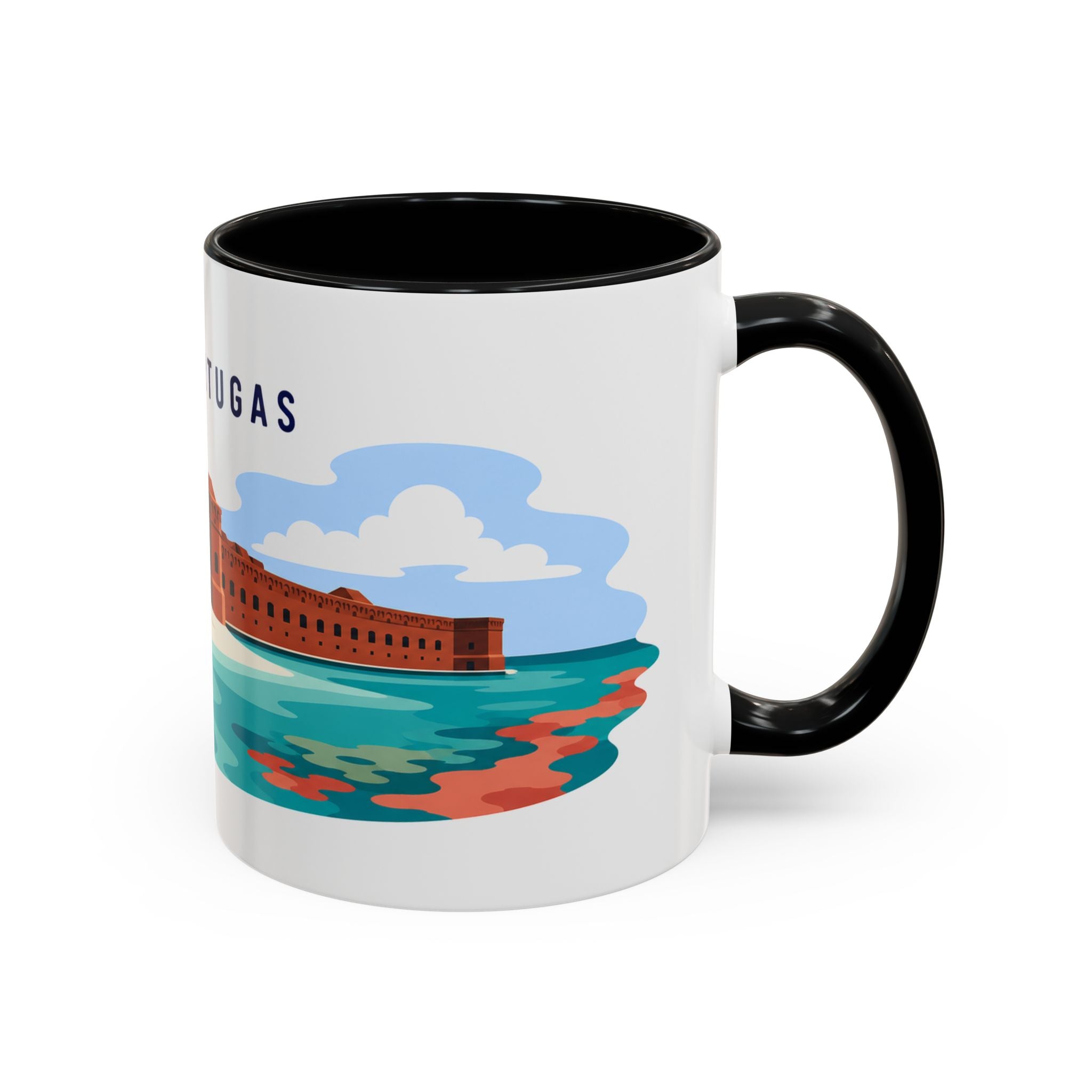 Dry Tortugas National Park Coffee Mug | Solid Color Block Park Souvenir | 11oz 15oz Accent Mug