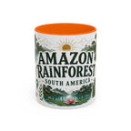 Amazon Rainforest Coffee Mug | Travel Destination Souvenir Gift | Accent Color Ceramic 11oz 15oz