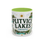 Plitvice Lakes Coffee Mug | Travel Destination Souvenir Gift | Accent Color Ceramic 11oz 15oz