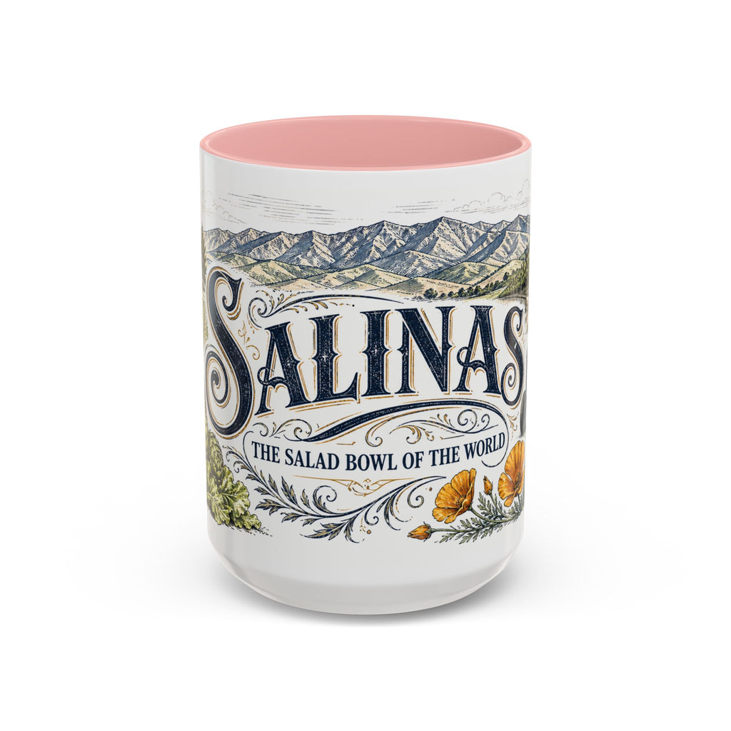 Salinas Coffee Mug | United States Travel Souvenir | Vintage Illustrated City Gift | 11 oz 15 oz Accent Mug
