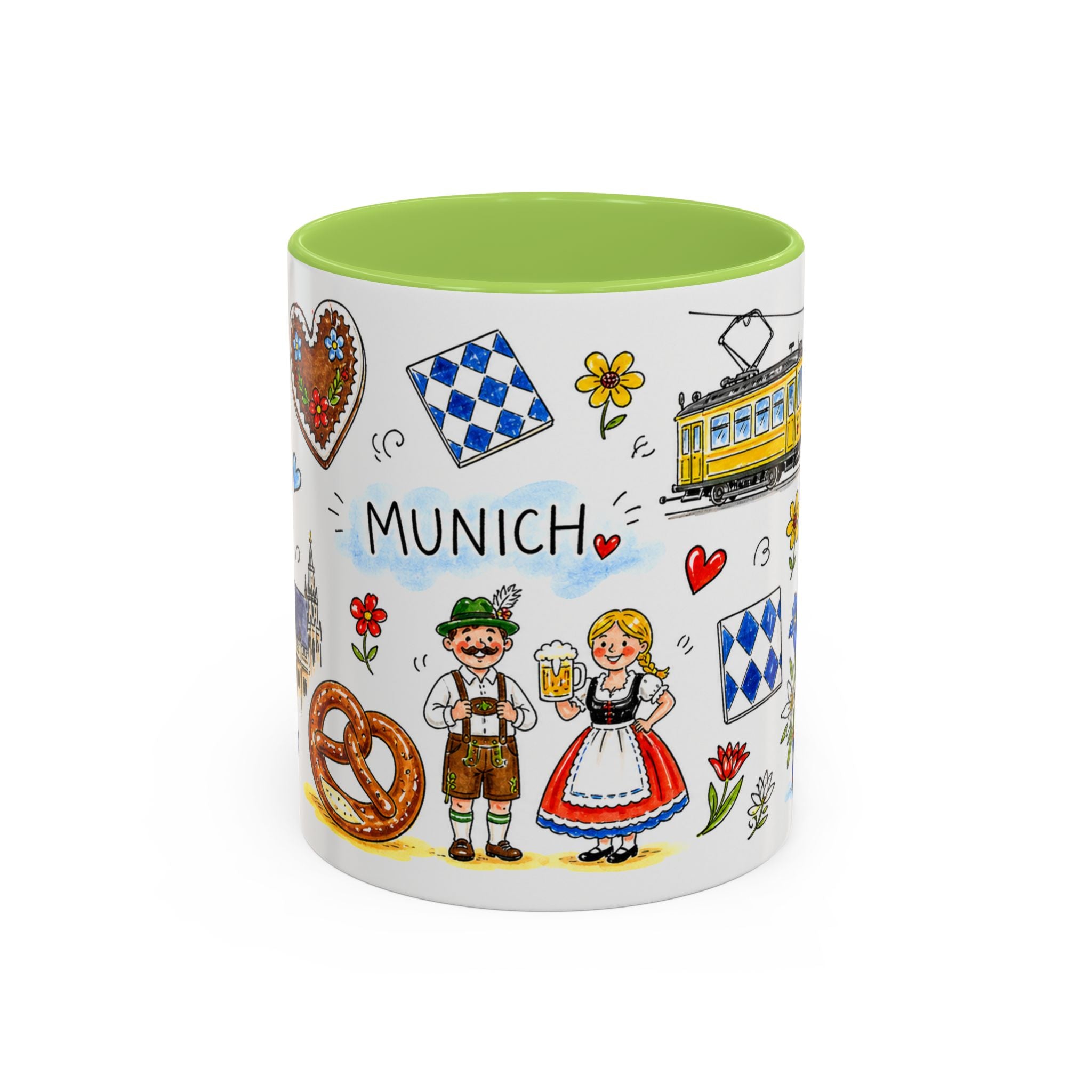 Munich Travel Mug | European City Souvenir Accent Coffee Mug | 11oz 15oz Ceramic Cup