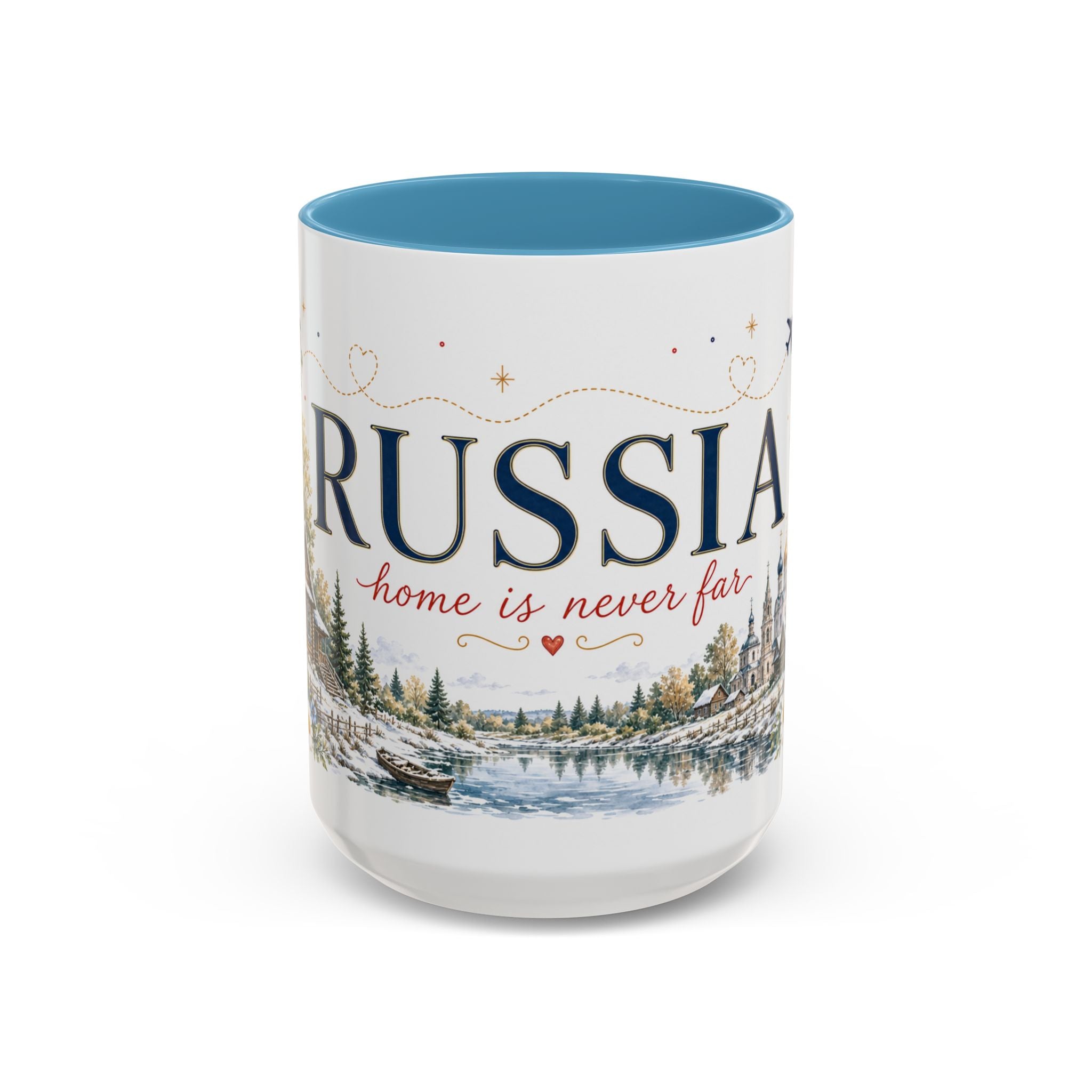 Russia Home Country Mug | Moving Away Gift | Long Distance Friendship | 11 oz 15 oz Accent Mug