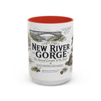 New River Gorge National Park Coffee Mug | West Virginia River Canyon Climbing Gift | Accent Color Ceramic 11oz 15oz